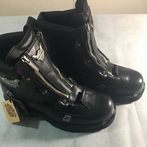 Harley Davidson break light back leather boots